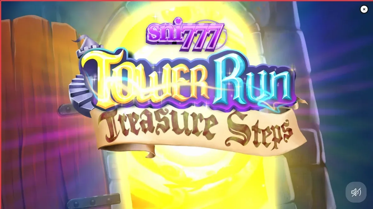Tampilan visual slot Tower Run Treasure Steps dengan elemen petualangan pixel-art